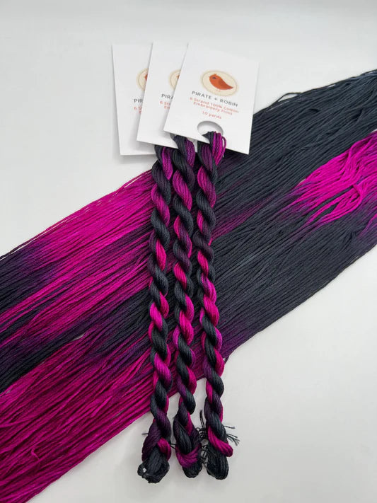 Gothic Raspberry - Pirate + Robin 6 Strand Embroidery Floss