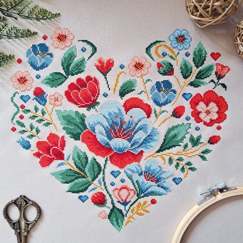 Heart Bloom 2 - Artmishka Cross Stitch
