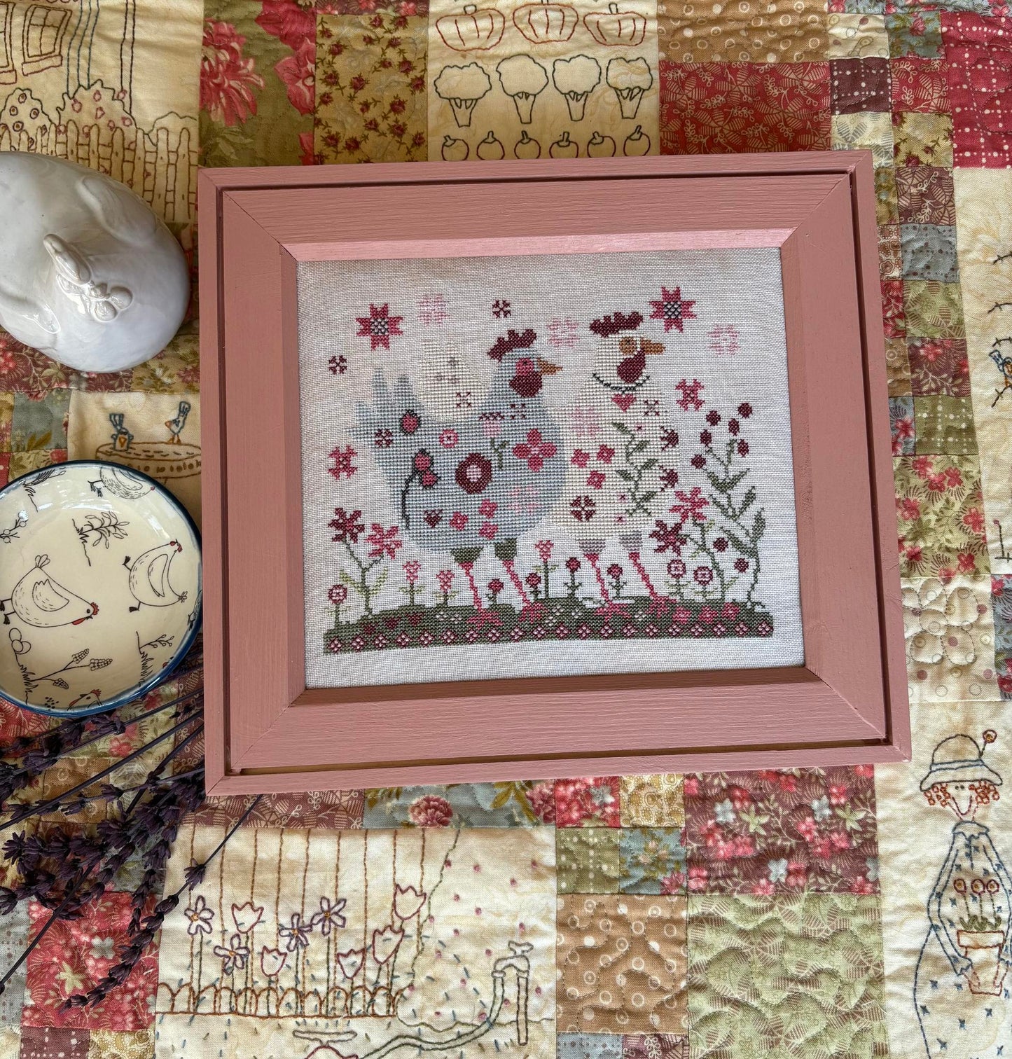 Henpecked - Pansy Patch Quilts & Stitchery