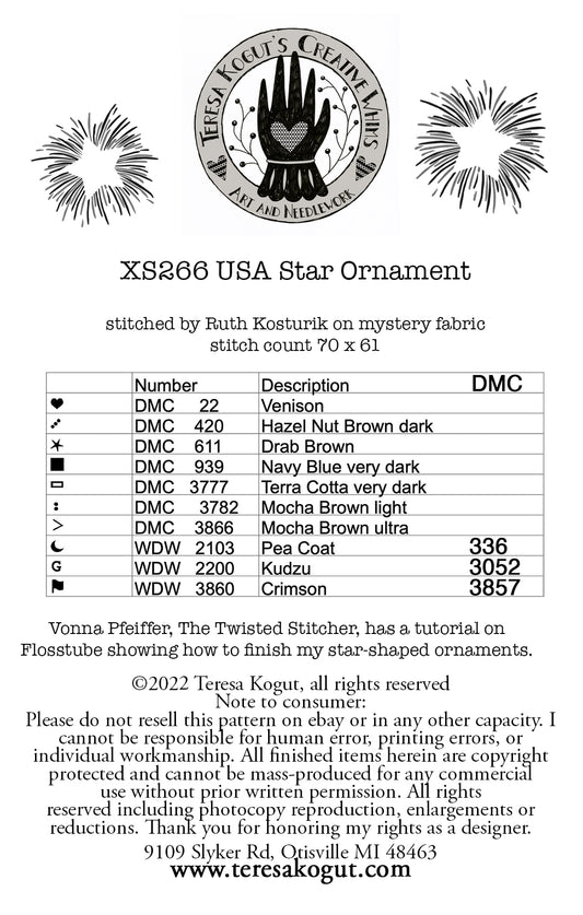 USA Star Ornament - Teresa Kogut