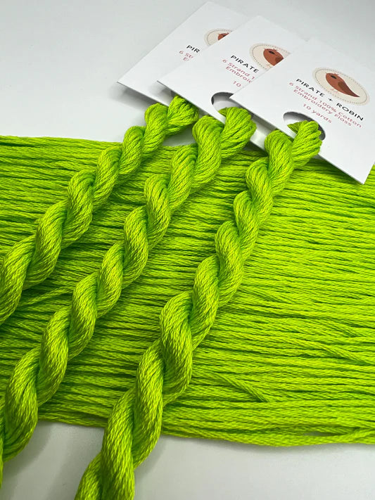 Lime - Pirate + Robin 6 Strand Embroidery Floss