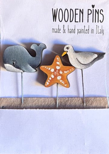 Wooden Marine Set of 3 Pins - MTV Designs