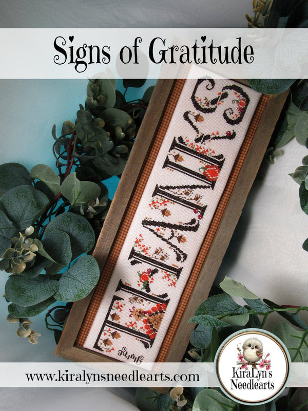 Signs of Gratitude - Kiralyn's Needlearts