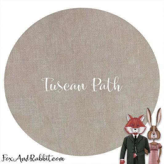 40ct Linen - Tuscan Path - Fox and Rabbit Designs