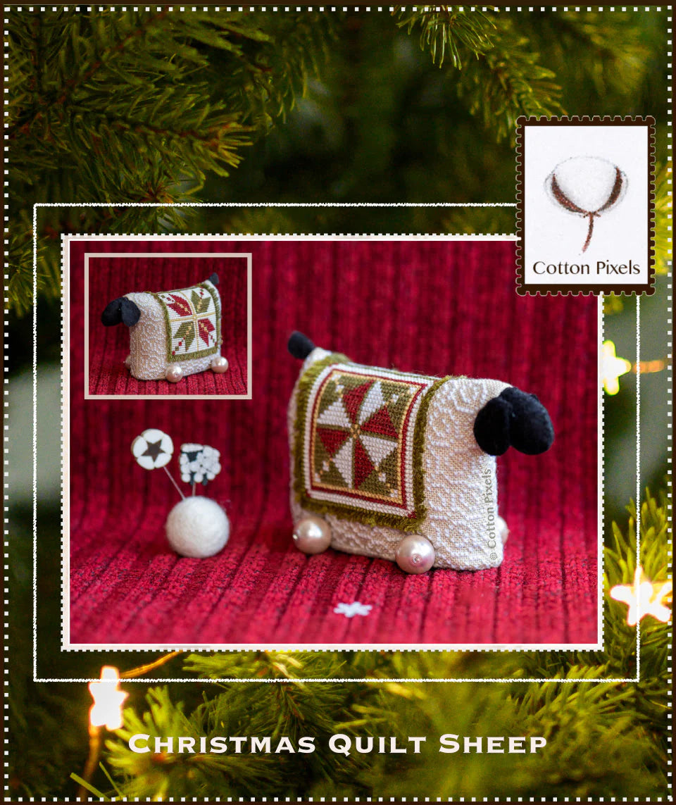 Christmas Quilt Sheep - Cotton Pixels
