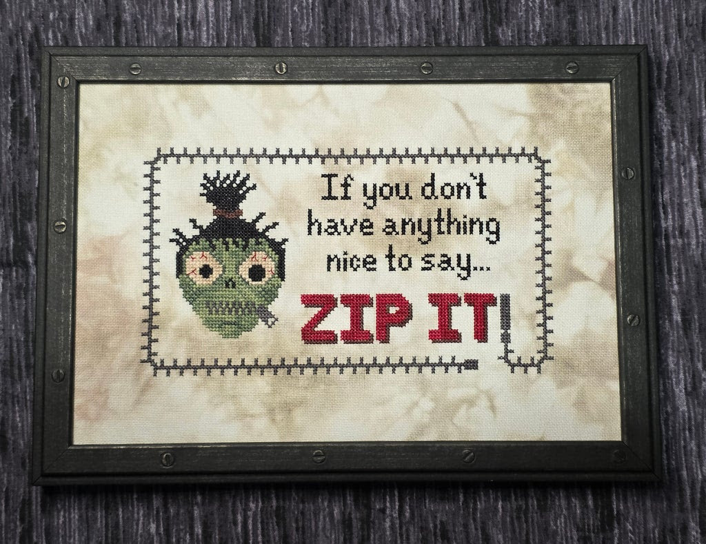 Zip It Stitch Pattern - Ghost Boy Needleworks