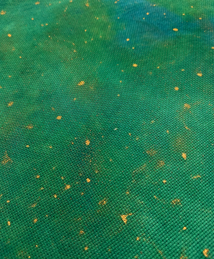 The Verdant Throne Gold Dusted Linen - Fiberlicious Yummy