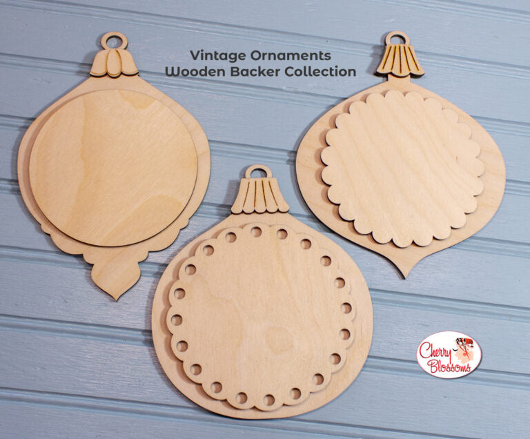 Vintage Ornament Backers Collection - Cherry Blossoms
