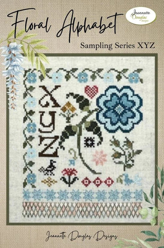 Floral Alphabet Sampling Series: XYZ - Jeannette Douglas Designs - **Nashville PRE-ORDER**