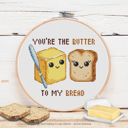 You're the Butter to my Bread - Artmishka Cross Stitch